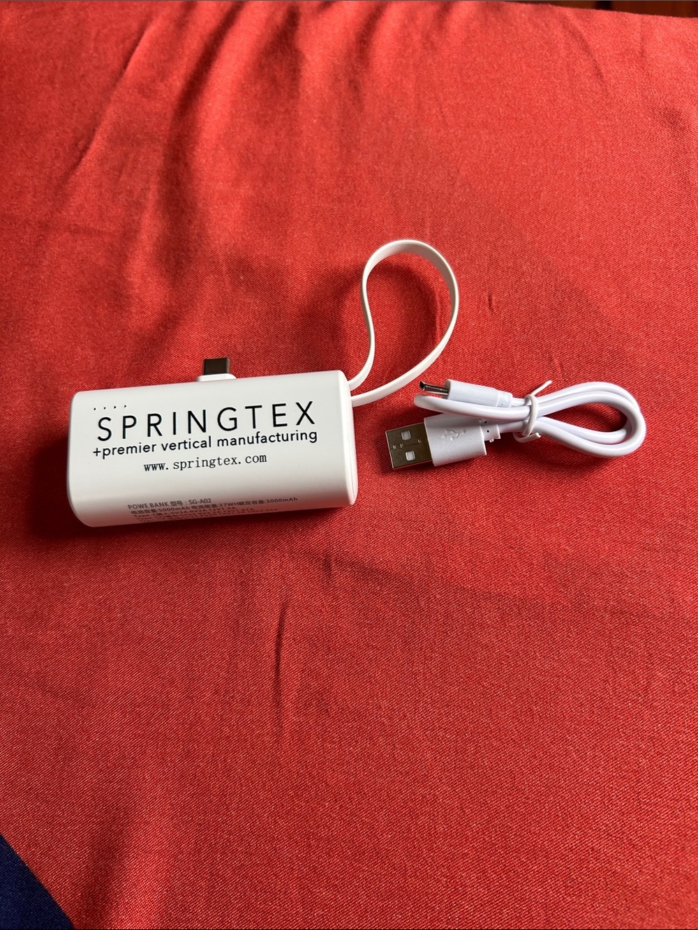 White Portable Power Bank for Cell Phones